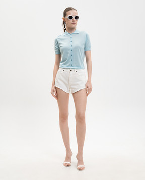 Jacob Lee Голубой топ из кашемира WCP0040SS26BC