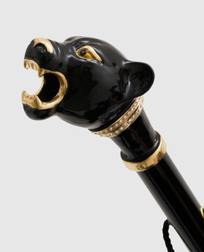 Pasotti Золотистый рожок Panther с кристаллами Swarovski PFPEXX100