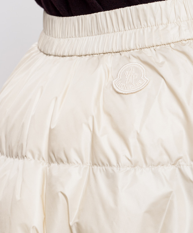 Moncler Юбка цвета айвори с нашивкой L20932D00051597YG изображение 5