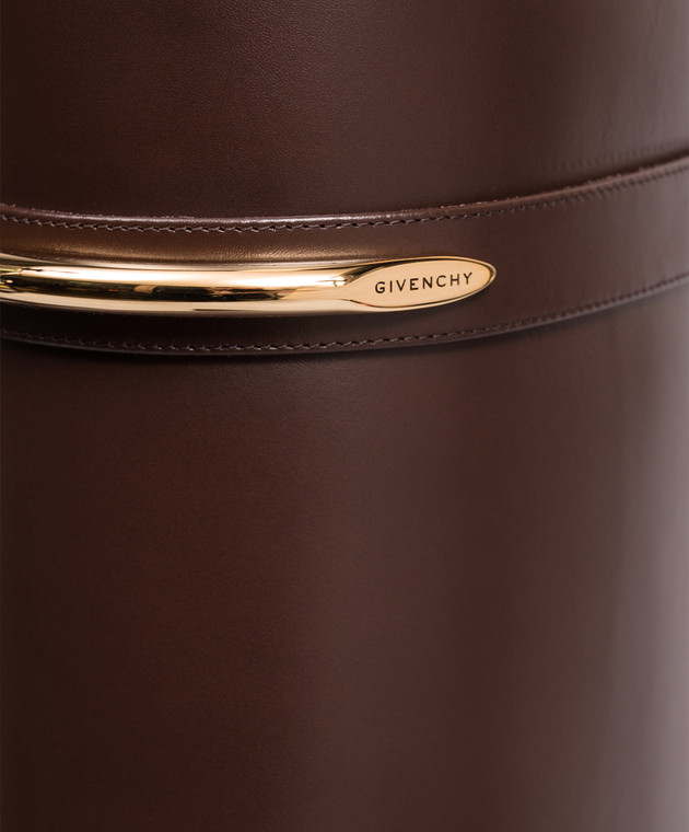 Givenchy Коричневые кожаные сапоги Shark Pinch BE703XE1J7 изображение 5