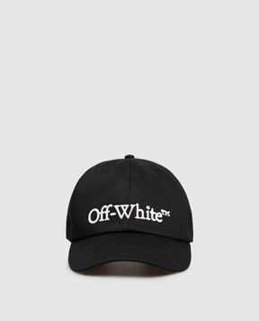Off-White Чорна кепка з вишивкою логотипа OMLA04AC99FAB001