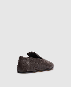 Bottega Veneta Коричневі шкіряні сліпони Sunday 855192V66L0