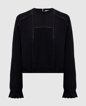 Twinset Черная блуза из кружева 262TP2346