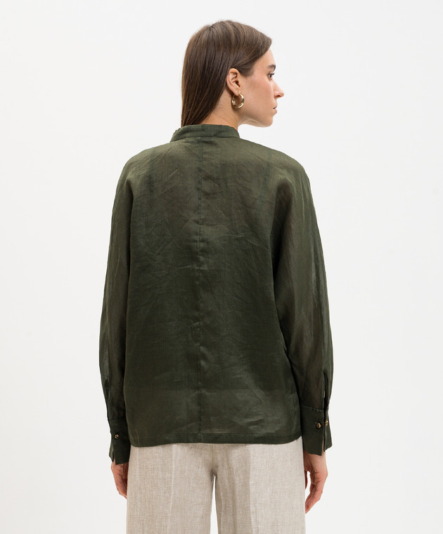 Max Mara Зелена блуза з рамі MSTBALDI зображення 4