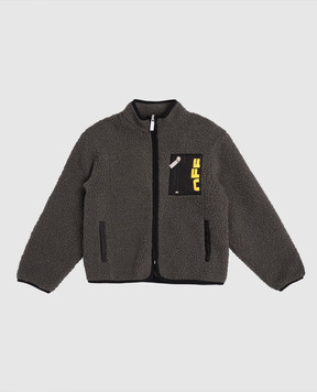 Off-White Дитяча сіра куртка з логотипом 44BEA023F5F001