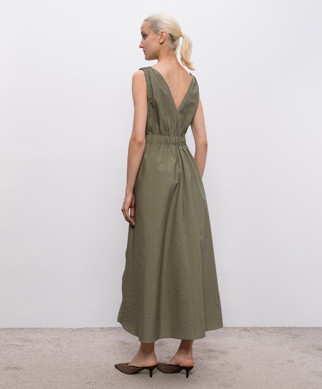 Brunello Cucinelli Зелена сукня міді M0F79A5092 зображення 4