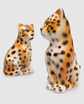 Les Ottomans Набір декоративних керамічних статуеток у формі леопарда PH06
