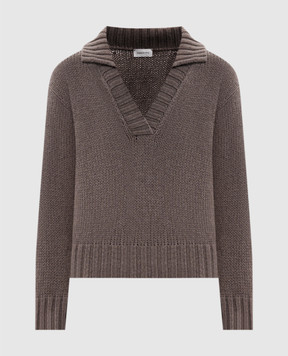 Magda Butrym Коричневий пуловер з кашеміру KNITWEAR16POLO243726
