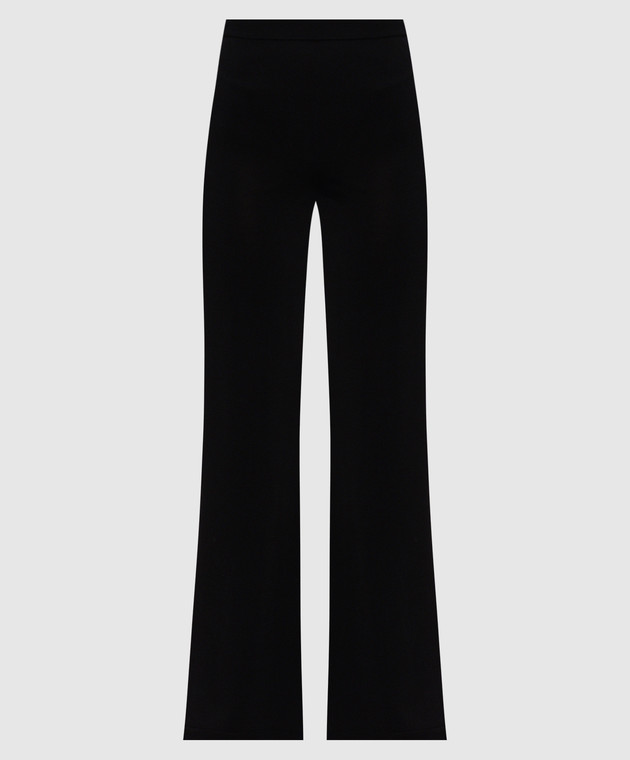 Twinset Черные брюки клеш с пластиной логотипа 262TP3540