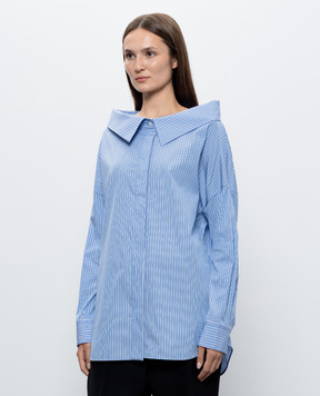 Balenciaga Голубая рубашка в полоску A009OOTUM28