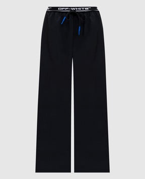 Off-White Черные спортивные брюки с логотипом 2VI017F25FAB001