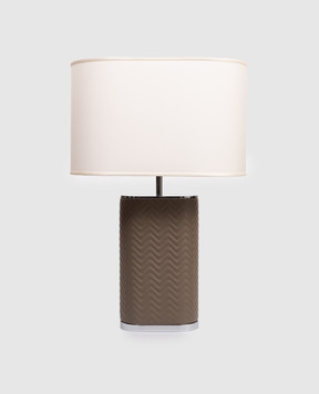 Giobagnara Коричнева шкіряна настільна лампа Flavia LOPCHROME220CRV24