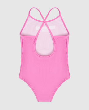 Balmain Дитячий рожевий купальник з вишивкою логотипа BYCA09Z00051214