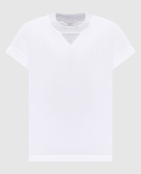 Peserico Біла футболка з ланцюжком A06879J00070C