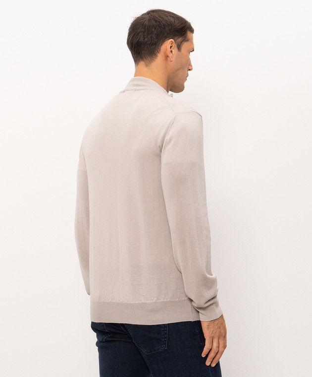 Cashmere&Whiskey Бежевий джемпер з вовни, шовку та кашеміру 477 зображення 4
