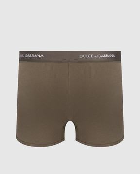 Dolce&Gabbana Труси-боксери кольору хакі з логотипом M4C13JONN96