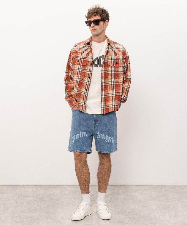 Palm Angels Футболка Sunset Blvd Palm цвета айвори PAMAA003JR007 изображение 2