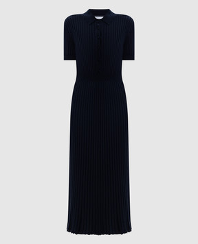 Gabriela Hearst Синее платье Amor из шелка и кашемира X009403A003