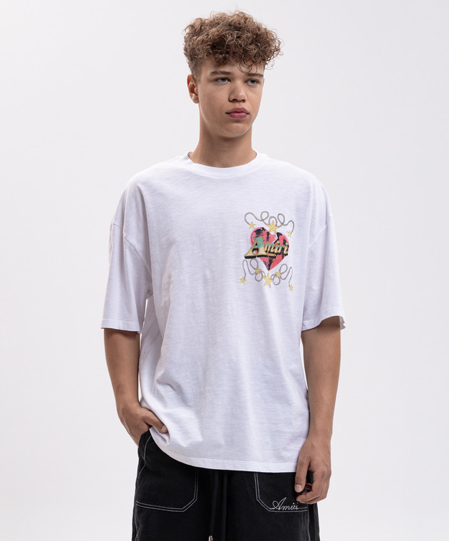 AMIRI Біла футболка Heart AM426JR037 зображення 3