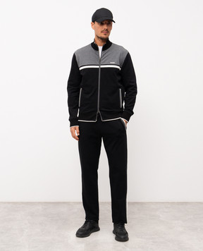 Stefano Ricci Чорний спортивний костюм з лампасами K101046R31T25350P3D