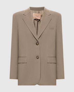 Twinset Жакет цвета хаки с шерстью 262TT2222