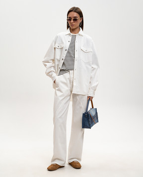 JW Anderson Белые джинсы с логотип патч DT0127PG1933