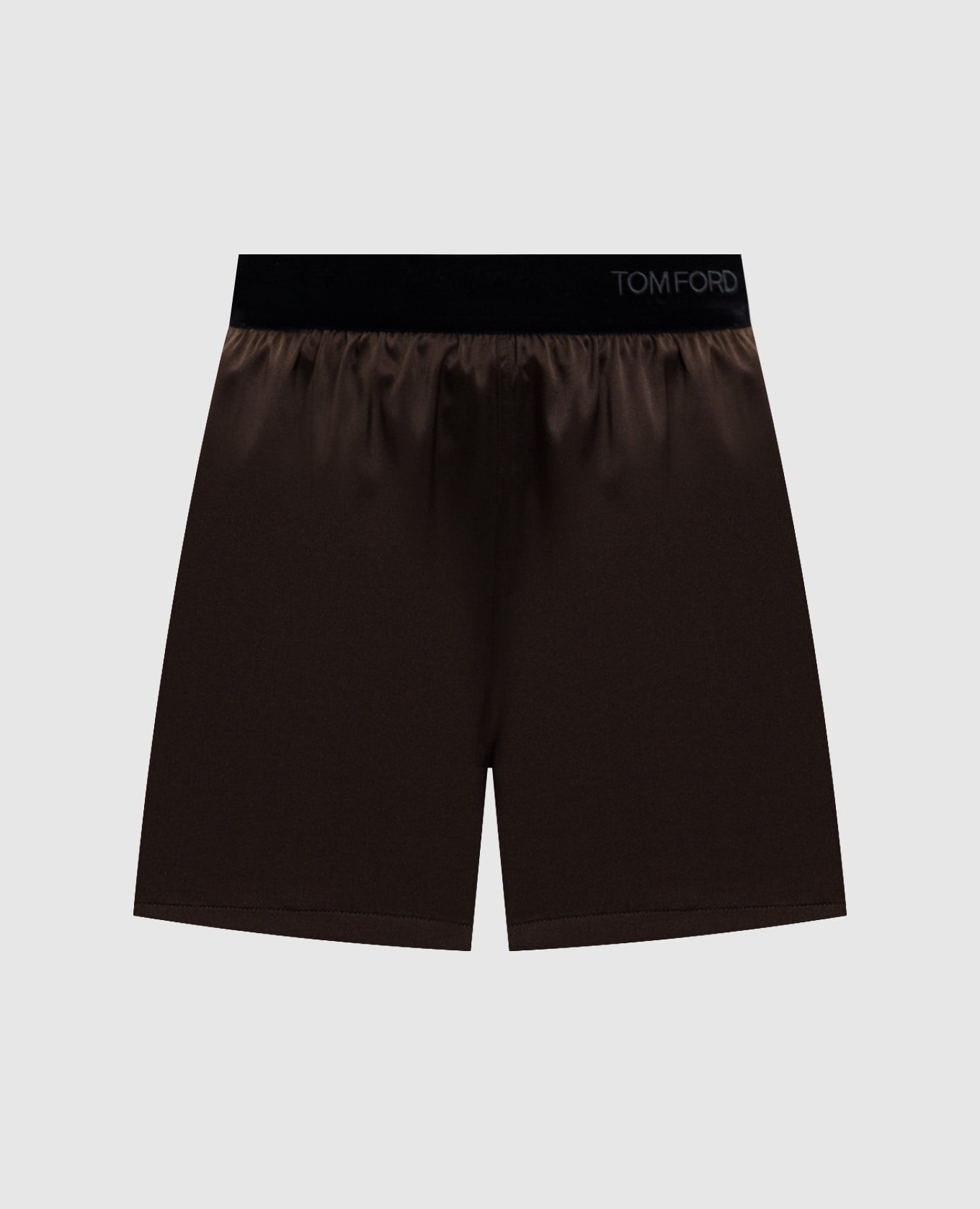 Коричневые шорты из шелка