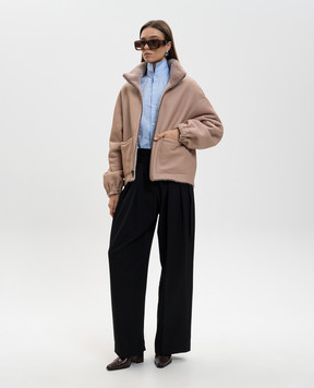 Simonetta Ravizza Бежевая двусторонняя дубленка Isobel F05JA356H18