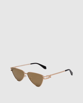 Palm Angels Золотые очки Fontana с монограммой PA2004767659