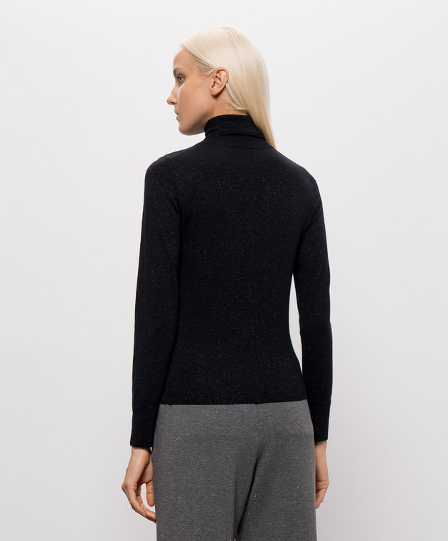Allude Чорний гольф з вовною з люрексом 26564102 зображення 4