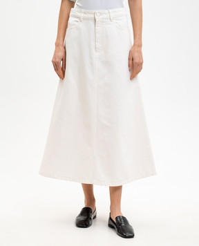 Ami Paris Белая джинсовая юбка миди FSK467DE0126