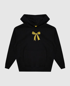 Off-White Детское черное худи Industrial Logo 44GBB002F26F008