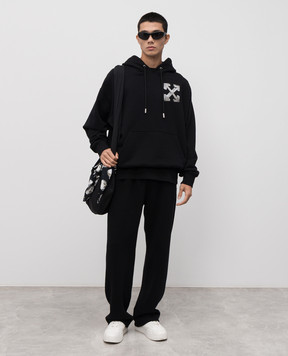 Off-White Чорне худі Metal Off 44MBB085F5F00N