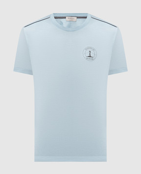 Bilancioni Голубая футболка с принтом BE26T4GBE2