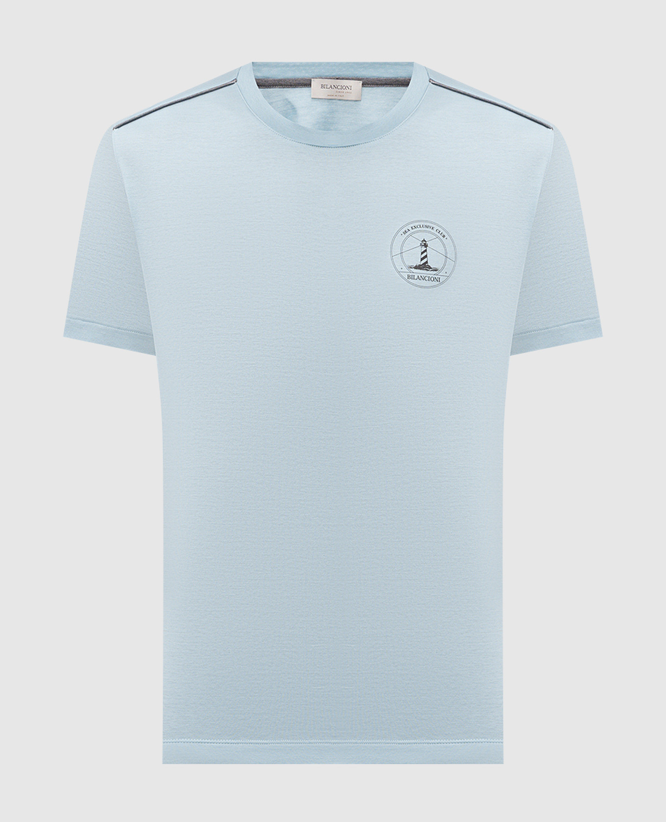 Голубая футболка с принтом