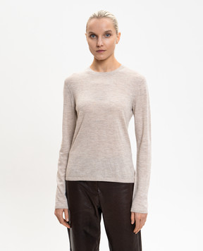 Max Mara Бежевый джемпер MXMPITTURA из кашемира MXMPITTURA