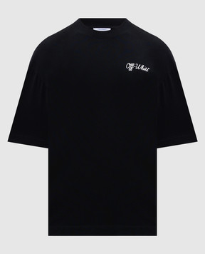 Off-White Чорна футболка з принтом логотипа 44MAA120C9J00D
