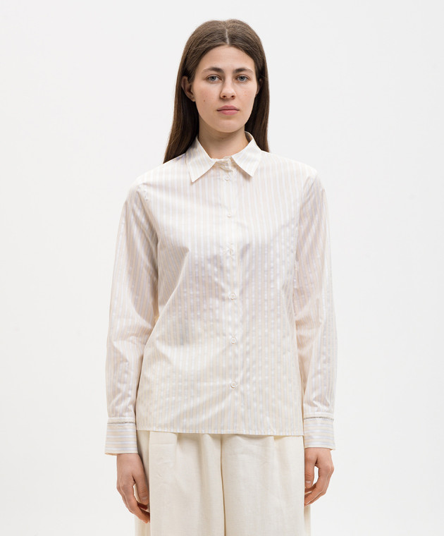 Peserico Бежева сорочка в смужку S0606002690 зображення 3