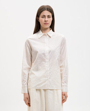 Peserico Бежева сорочка в смужку S0606002690