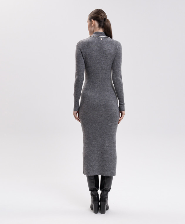 Twinset Серое платье миди 262AP3281 изображение 4