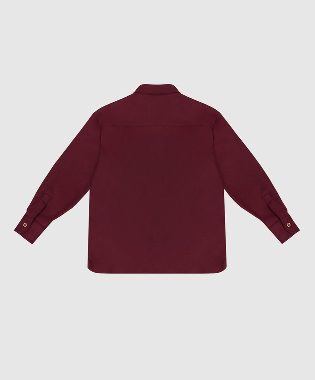Balmain Детская бордовая рубашка с шерстью BZ5H10I033910 изображение 2