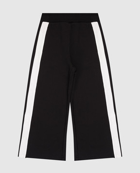 Dolce&Gabbana Детские черные спортивные штаны с лампасами L5JPI3G7PWH36