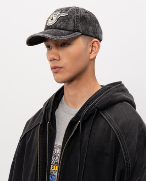 Juun.j Сіра кепка Metamorphosis з аплікацією JC628BP035