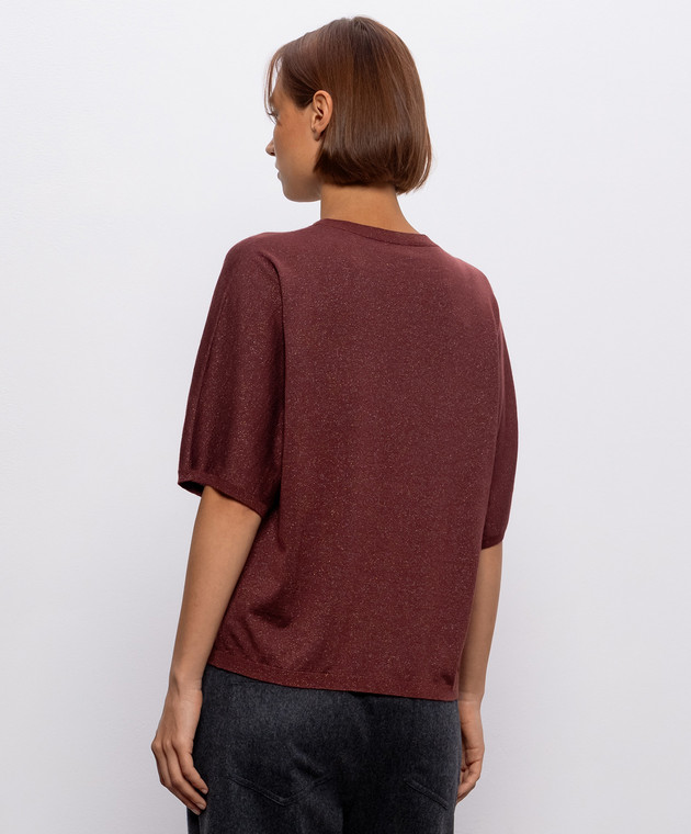 Brunello Cucinelli Футболка с кашемиром и шелком M41835700P изображение 4