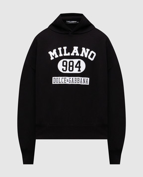 Dolce&Gabbana Черные худи с принтом логотипа G9BJGTG7PLP