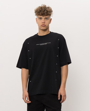 Off-White Чорна футболка Chakra Arrow з принтом 44MAA120F26J00F
