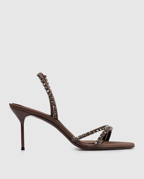 Paris Texas Коричневі мюлі LIDIA з кристалами PX1788XCPCE