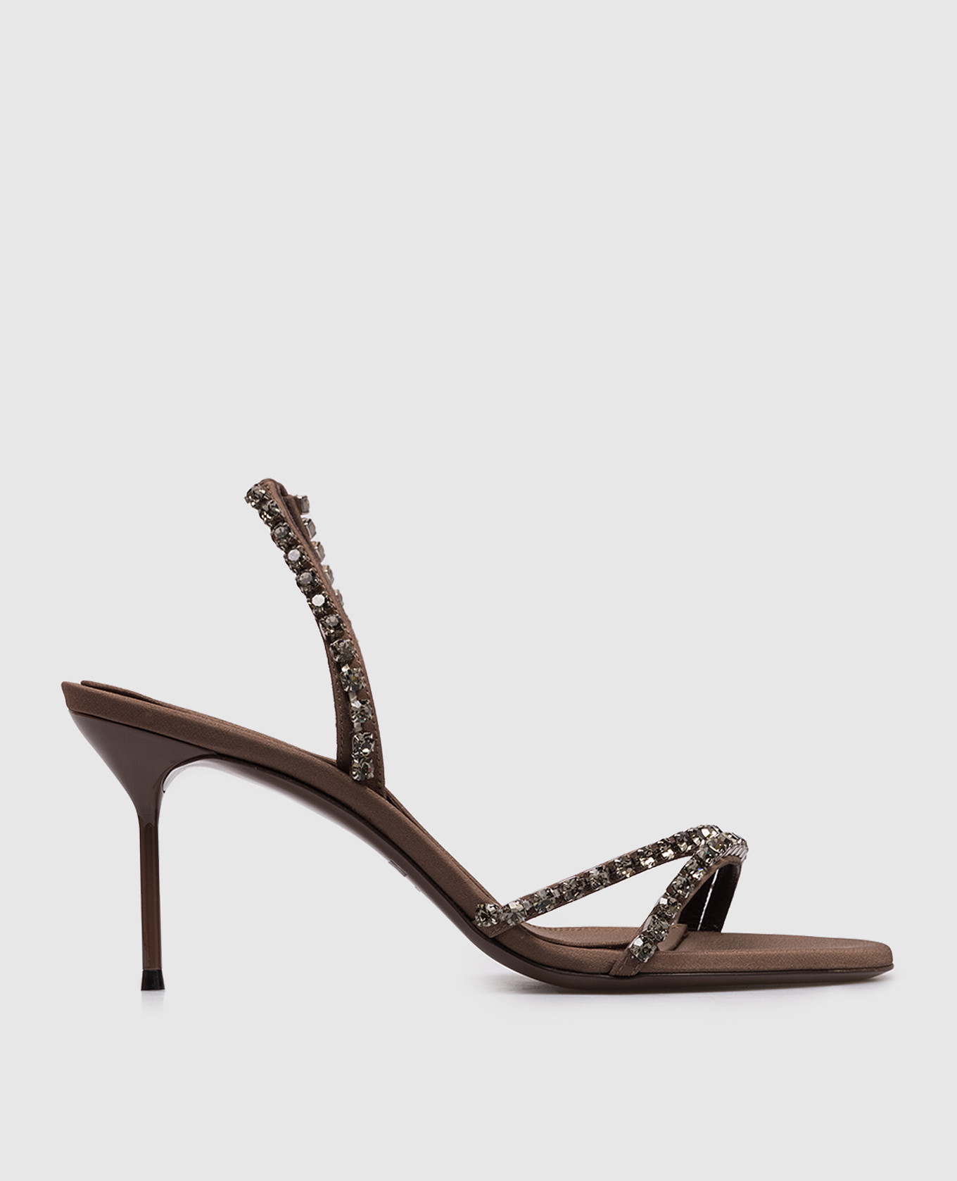 

Коричневые мюли LIDIA с кристаллами, Коричневый, Мюли