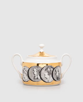 Fornasetti Біла порцелянова цукорниця Cammei P21Z300