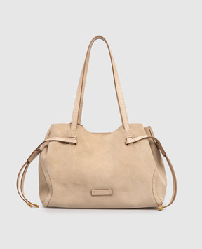 Gianni Chiarini Бежева замшева сумка-тоут Violette BS11285CMPL